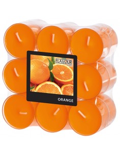 Velas lamparilla perfumadas y color naranja maxi Ø 38 x 24mm