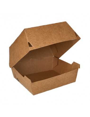 Cajas para hamburguesas cartón marrón 12,5 x 12,5  cm Pure 100% Fair