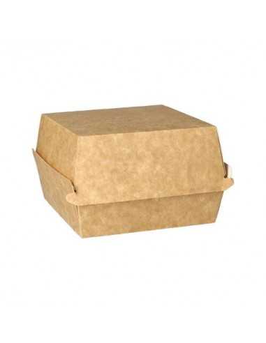 Caixas de hambúrguer pequena cartão castanho 10,5 x 11x 7,5cm