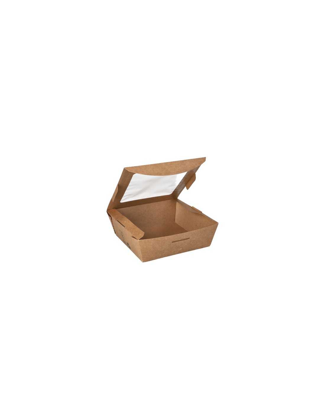 Caja Con Ventana Kraft 15,3 x 12,1 x 6,4 cm. (Pack 25 Uds.)