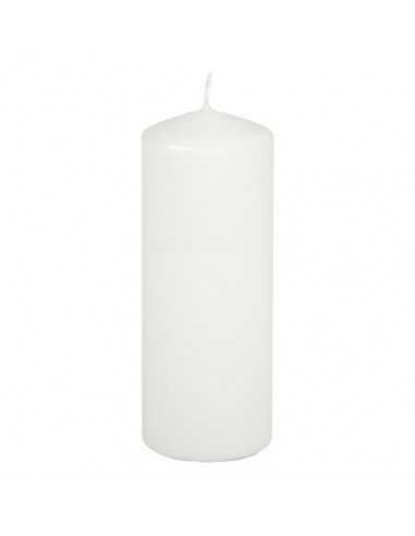 Vela de taco decorativa cor branco Ø 69 x 180 mm