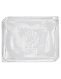 Tapas plástico reciclable transparente para bandejas de plástico 22,7 x 17, 8 cm