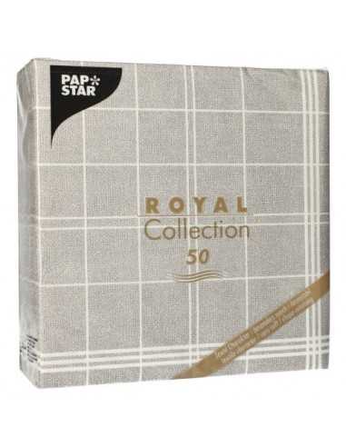 Guardanapos papel decorados cinza Royal Collection 40 x 40 cm Kitchen Craft