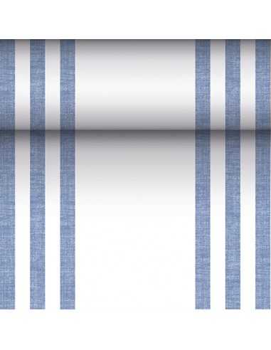 Caminho de mesa papel tipo tecido azul "Lines" Royal Collection 24 m x 40cm