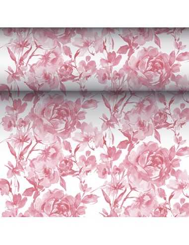 Caminho de mesa papel decorado rosas bordeau Royal Collection 24 m x 40cm