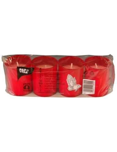 Velas oferecendo recipiente cor vermelho Ø 5 x 6,5 cm