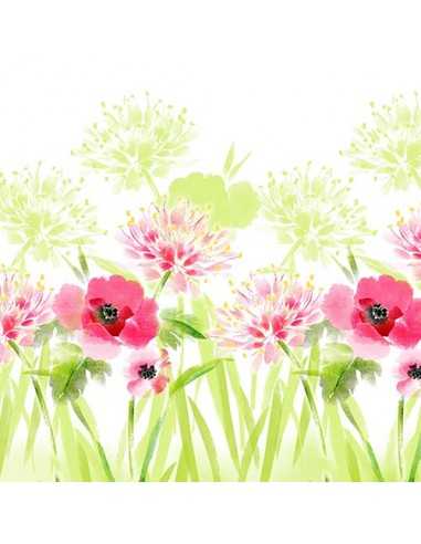 Servilletas de papel decoradas flores de verano 33 x 33 cm