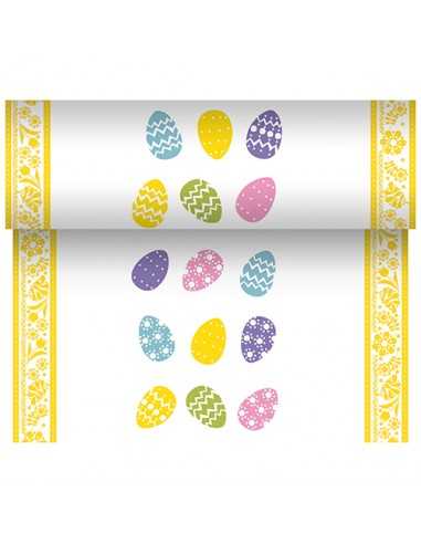 Camino de mesa papel decorado huevos Pascua  24 x 40 cm