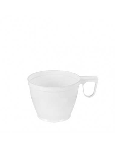 Chávenas de café en plástico PS cor branco 0,18 l
