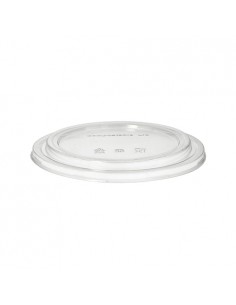 Tapas para ensaladera redonda bioplástico PLA transparente Ø 18,4 cm Pure
