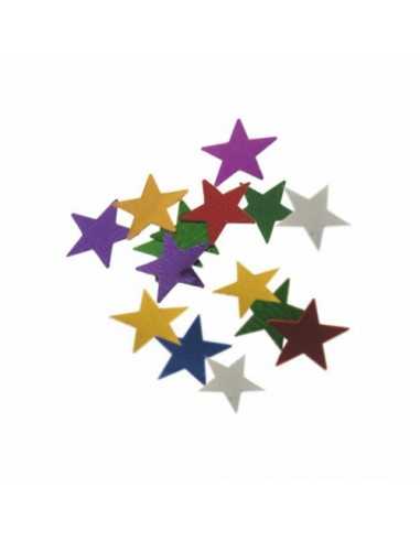 Papelinhos decorativos, plástico Ø 1 cm cores sortidas "Stars" 20 gr.