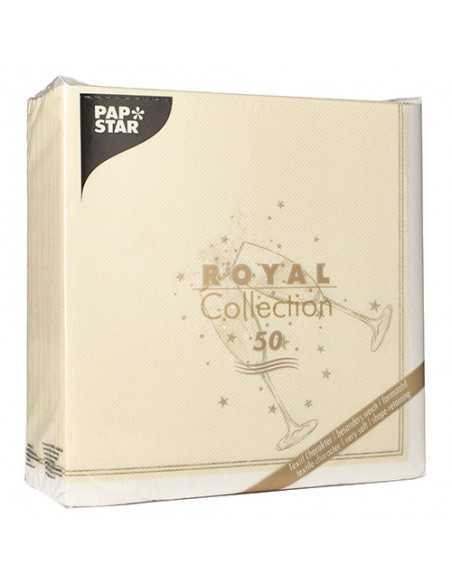 Servilletas papel para celebraciones color oro 40 x 40 cm Festivity Royal Collection