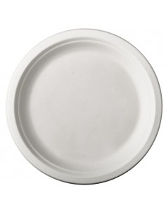 Plato de Papel Blanco Biodegradable Ø18 cm (1000 Uds)