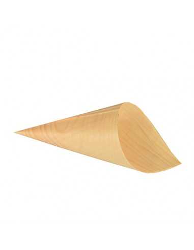 Cones de madeira para aperitivos Ø 9,5  x 18 cm Pure