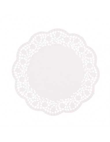 Naperons de papel para bolos cor branco redondo Ø 25 cm