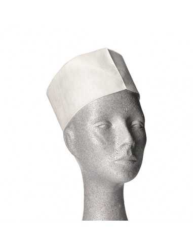 Chapéus de pasteleiro papel tipo tecido 8,5 cm x 31 cm branco