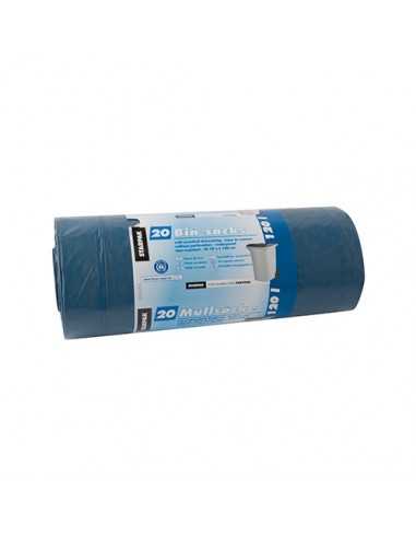 Sacos de basura plástico LDPE reciclado color azul 120 ml