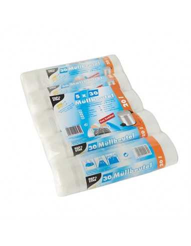 Sacos para lixo com cordão plástico transparenyte HDPE 20 l