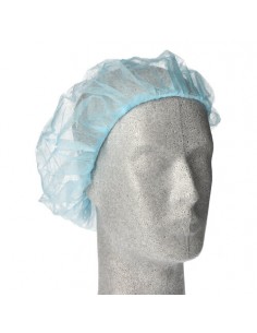 Cofias de protección cabello papel vellón azul Ø 52