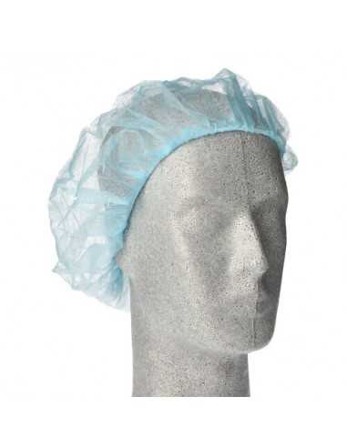 Cofias de protección cabello papel vellón azul Ø 52
