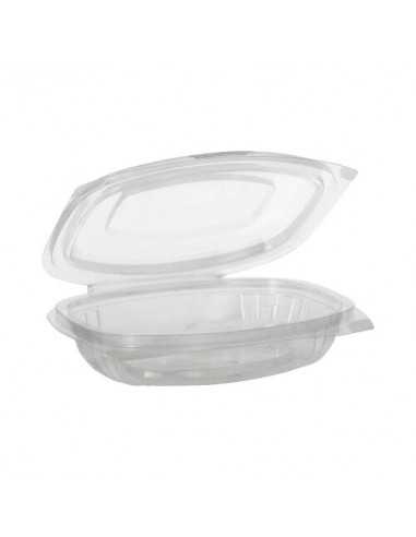 Fiambreras transparentes para ensalada bioplástico PLA tapa bisagra Pure  250 ml