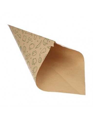 Sacos de papel kraft cone para frutas ou vegetais 48 x 34 x 34 cm