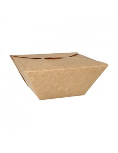 Cajas comida para llevar cartón con tapa integrada 17 x 17 x 8 cm