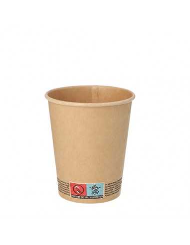 Vasos de cartón kraft café para llevar 200ml Biobased