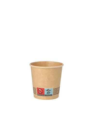 Vasos de café cartón kraft con bio recubrimiento 100ml