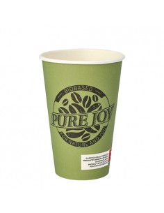 Vasos café para llevar cartón color verde Pure Joy 300ml