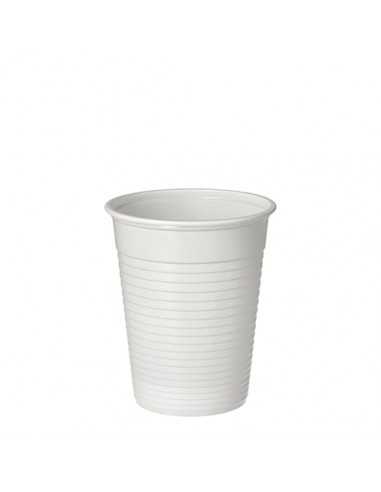 Vasos de plástico PS económicos desechables color blanco 180ml