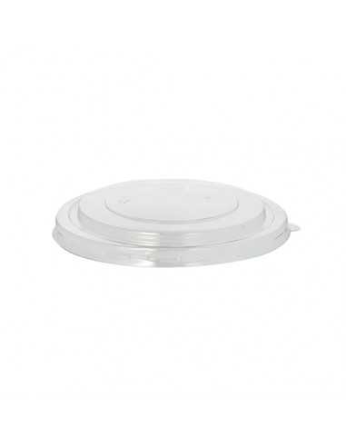 Tampas para saladeiras plástico PET transparente redondas Ø 15 cm