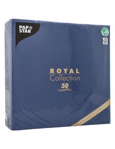 Servilletas papel azul oscuro Royal Collection 48 x 48 cm