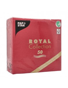 Servilletas papel color burdeos 33 x 33 cm Royal Collection