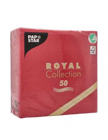Servilletas papel color burdeos 33 x 33 cm Royal Collection
