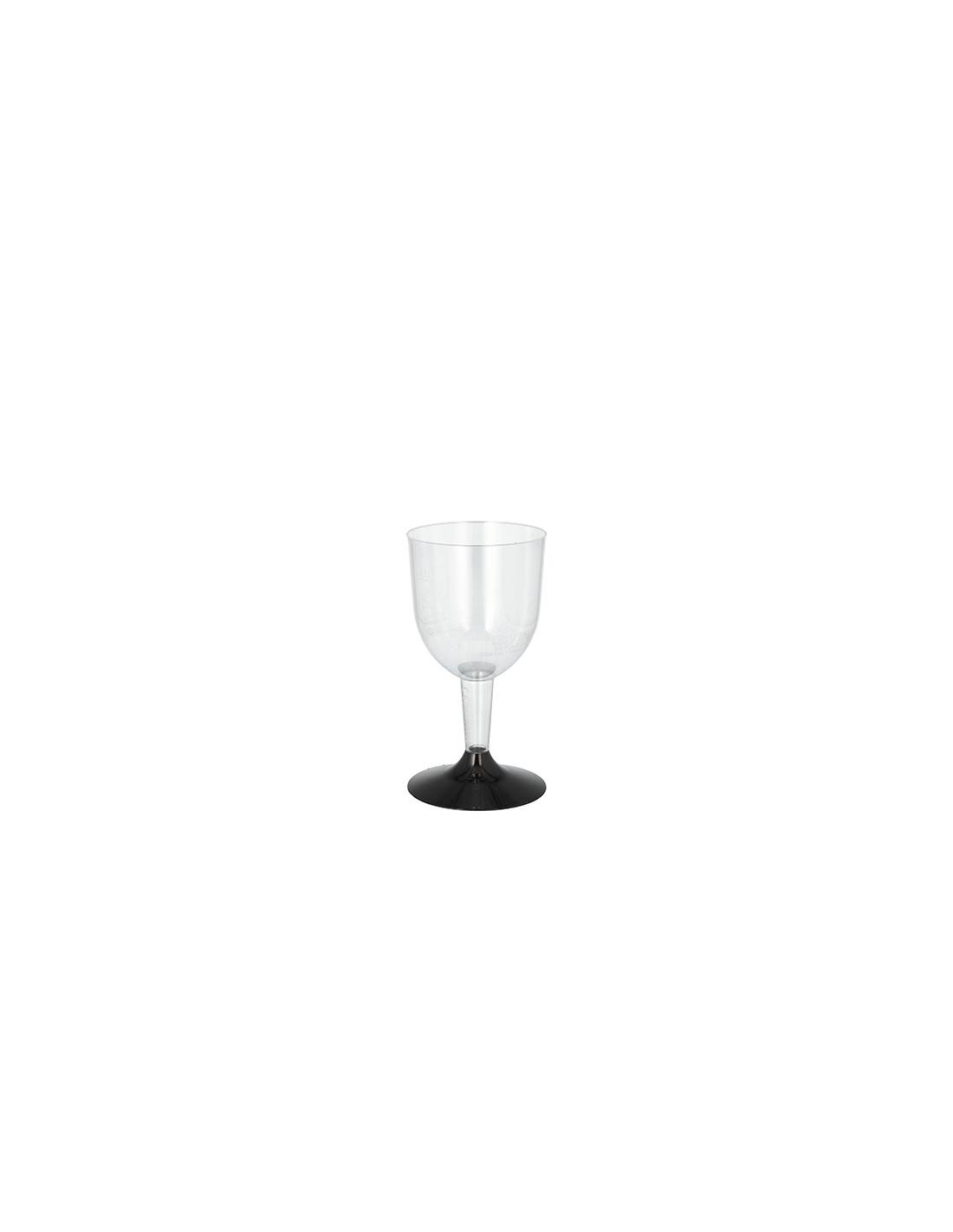 Copas De Vino Desechables De Dos Piezas De Plastico Duro, 40 -Recuento,  5.5