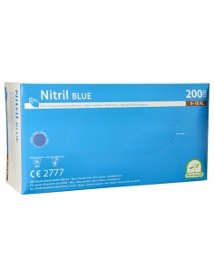 Guantes de nitrilo color azul sin talco talla XL
