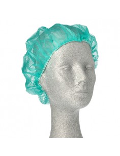 Cofias de protección cabello papel vellón verde Ø 52