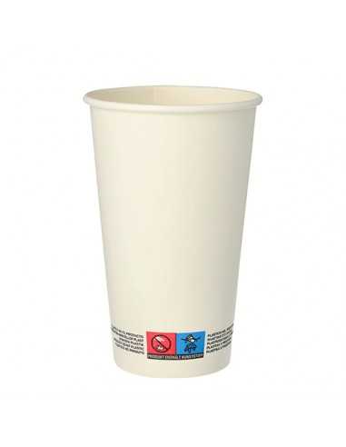 Vasos de cartón café para llevar color blanco To Go  400ml