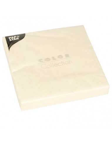 Servilletas de papel color crema 3 capas 40 x 40 cm
