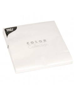 Servilletas de papel color blanco 3 capas 40 x 40 cm Color Collection