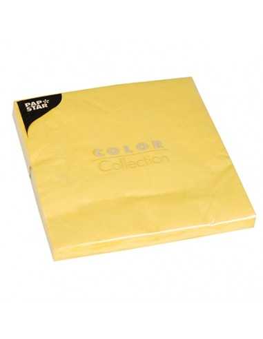 Servilletas de papel en color amarillo 40 x 40 cm