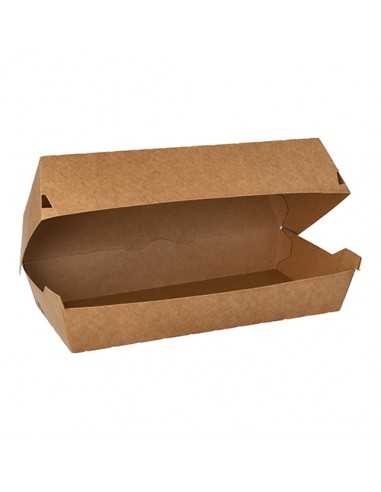 Cajas para bocadillos de cartón marrón 22 x 10,7 cm Pure 100% Fair