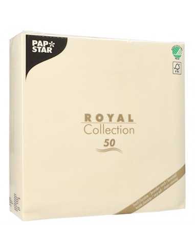Guardanapos de papel qualidade premium Royal Collection 48 x 48 cm champanhe