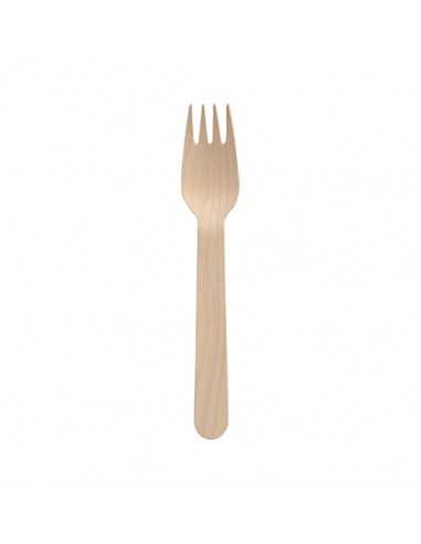 Tenedores de madera de abedul Pure 16 cm