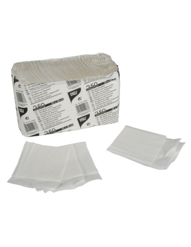 Guardanapos de papel branco para dispensador 25 x 30 cm
