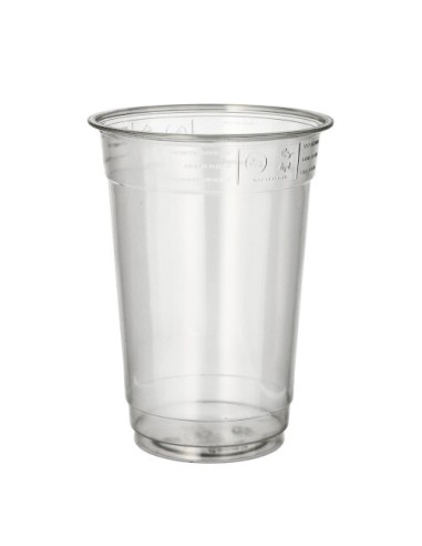 Vasos desechables plástico transparente granizados Hurricane 400ml Ø 9,5 cm
