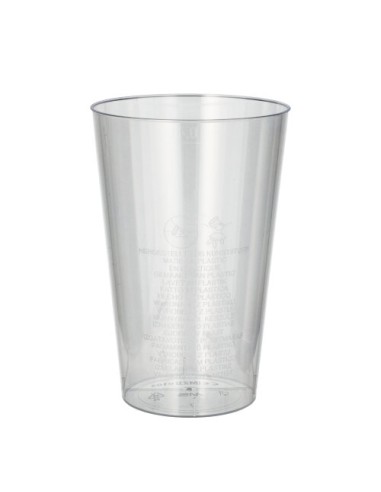 Vasos de plástico  resistentes color transparente 400ml