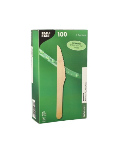 Cuchillos de madera de abedul encerada 16,5 cm Pure