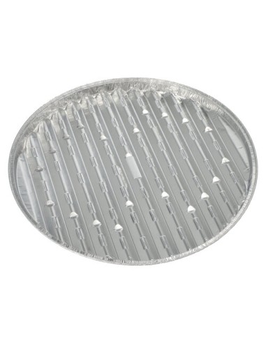 Bandejas de aluminio redondas para barbacoa desechables Ø 34 cm